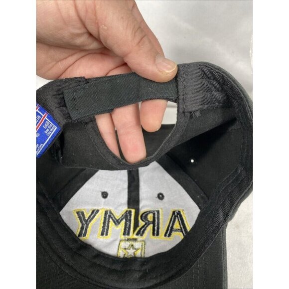 Eagle Crest Hat U.S. Army Cap Adult Black/Yellow Adjustable Hook & Loop - Picture 10 of 10